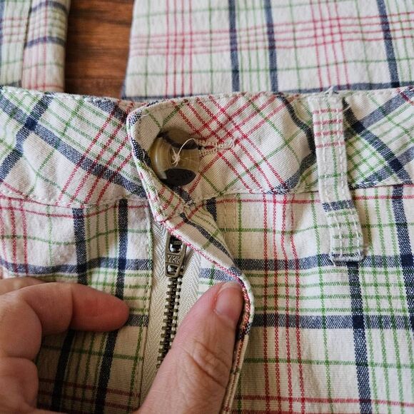 Brixton Plaid Victory Straight Chino Pants - Picture 3 of 9